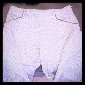 Cartonnier ankle pants, 8 grey stripe